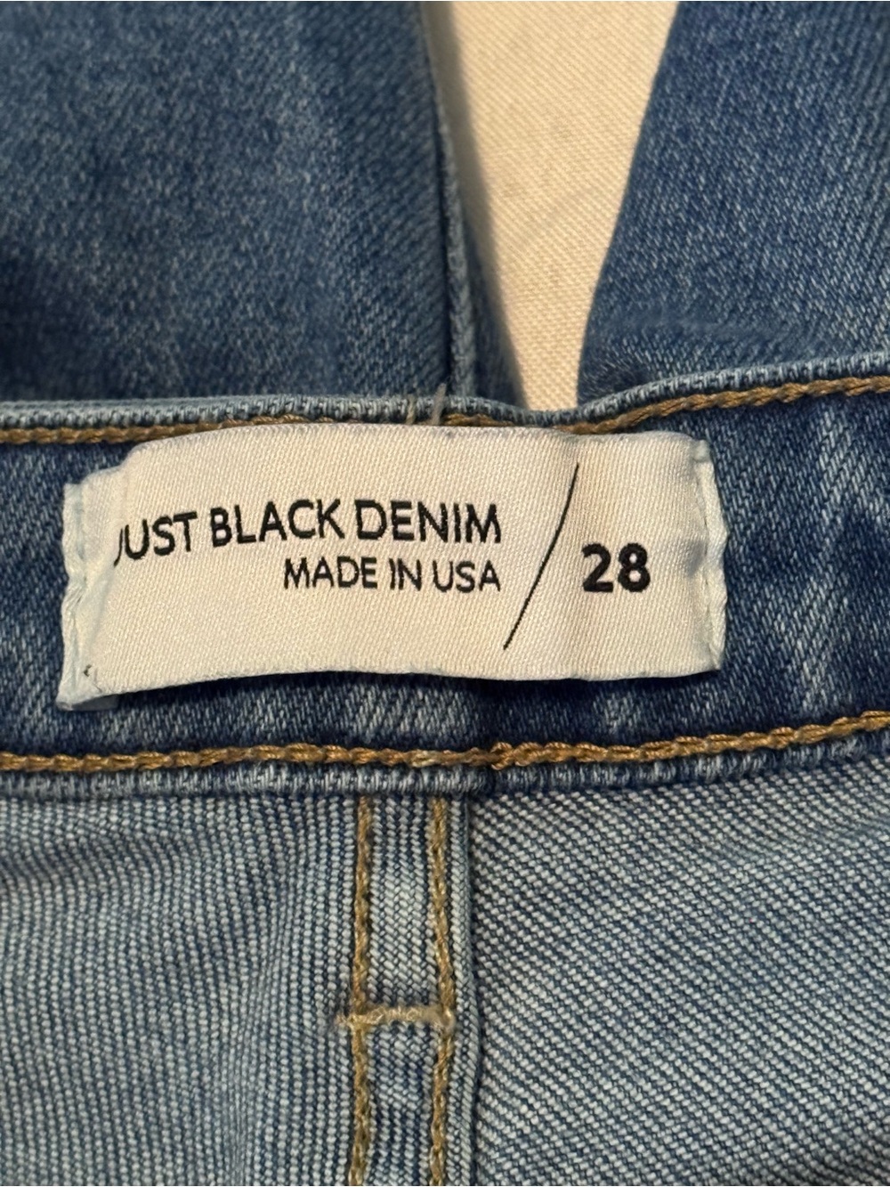 JUST BLACK DENIM Patch Pockets High Rise Cargo Pocket Wide Leg Size 28 EUC - Picture 4 of 4